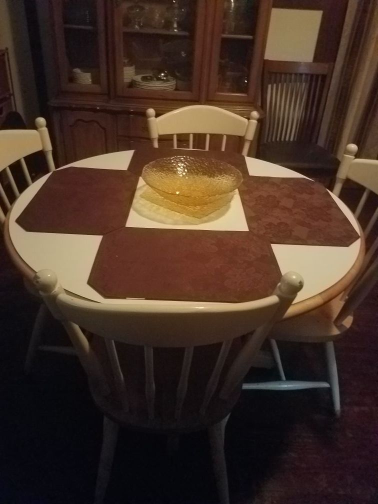 Dining room table and chairs