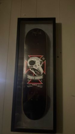 Tony Hawk Signed Skateboard Deck in Display Case