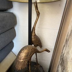 Vintage/Antique Brass Bird Lamp