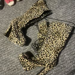 Sexy Cheetah Boots Size 8