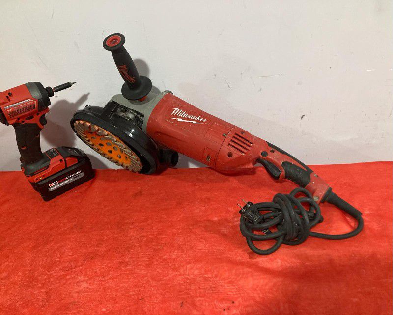 Milwaukee 15 Amp 7/9 in. Large Angle Grinder with Trigger Lock-On Switch

