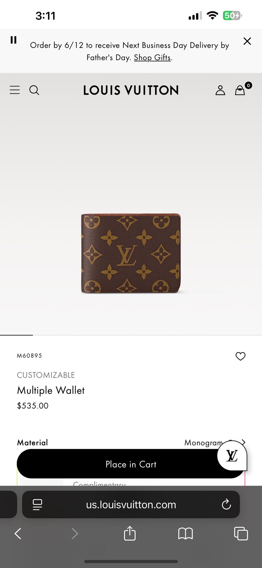 Louis Vuitton Slender Wallet