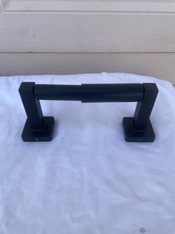 Black toilet paper holder