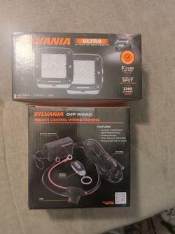 Two led pods and remote control wire harness
