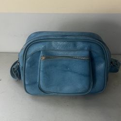 Vintage 1975 American Tourister Aqua Travel Bag Carry On Luggage Shoulder Strap