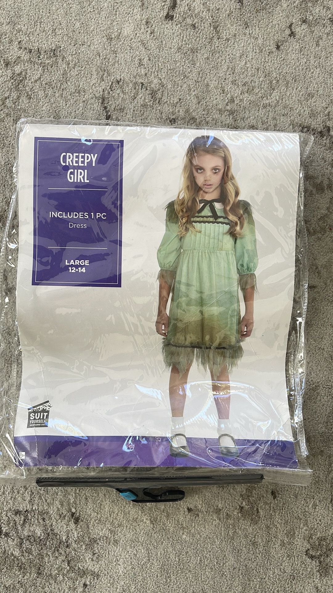 Halloween Costume Creepy Girl Dress Size Large 12-14