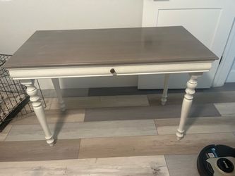 Farmhouse Wood Desk with Drawer