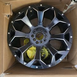Set Of 5 Fuel Assault  20x10  Gloss Black Milled Wheels