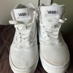 VANS - White High-top Sz 3 Youth