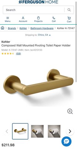 Kohler Composed Wall Mounted Pivoting Toilet Paper Holder