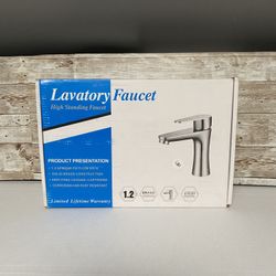 Bathroom Faucet cUPC Certificated Bathroom Sink Faucet with Metal Overflow Pop Up Drain Deck Plate 1 or 3 Hole Bathroom Vanity Sink Faucet (Brushed-Ni