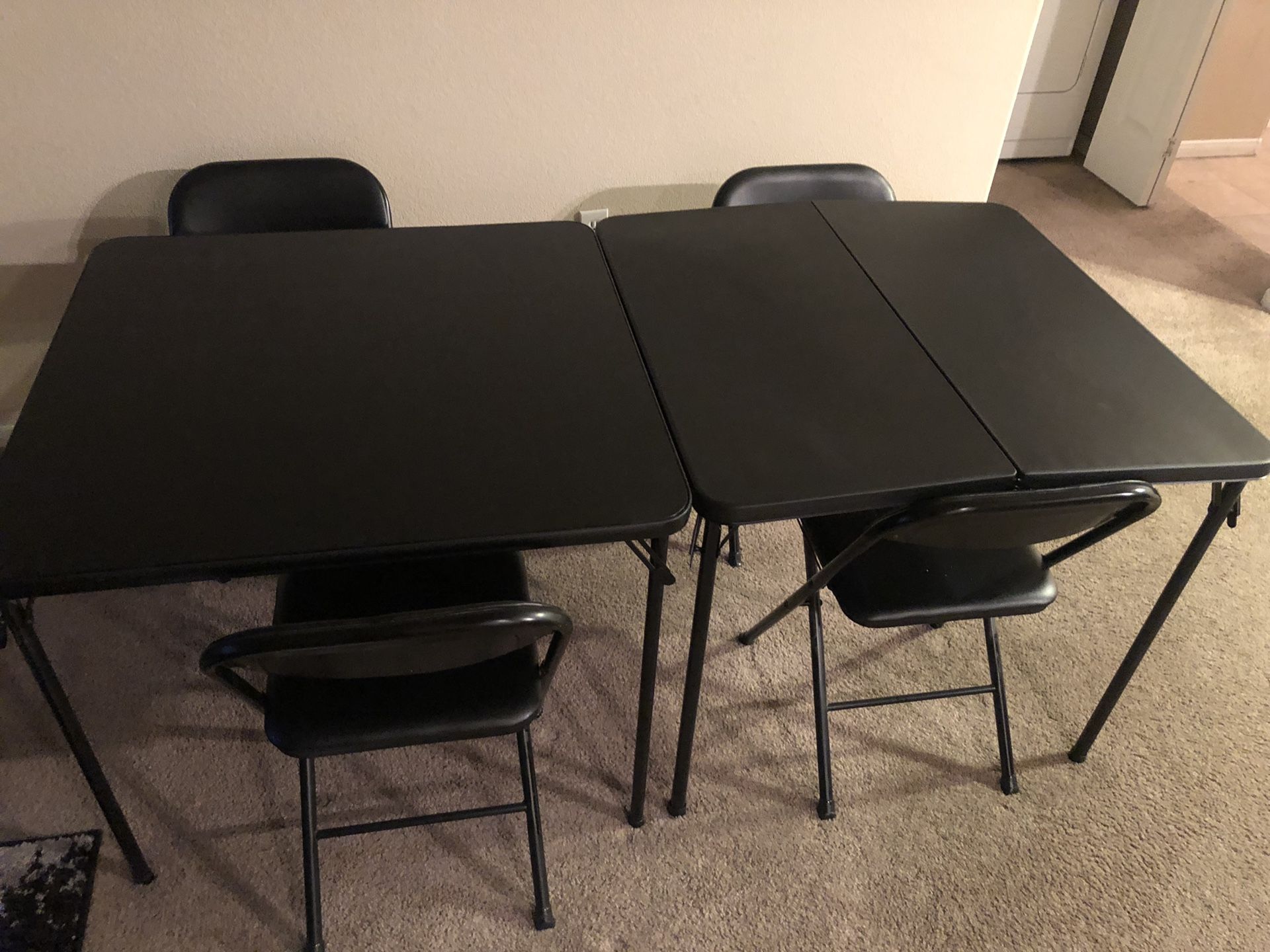 2 Portable Tables + 4 chairs (Great Value!)
