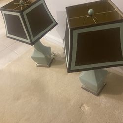 Matching Vintage Ceramic Lamps 