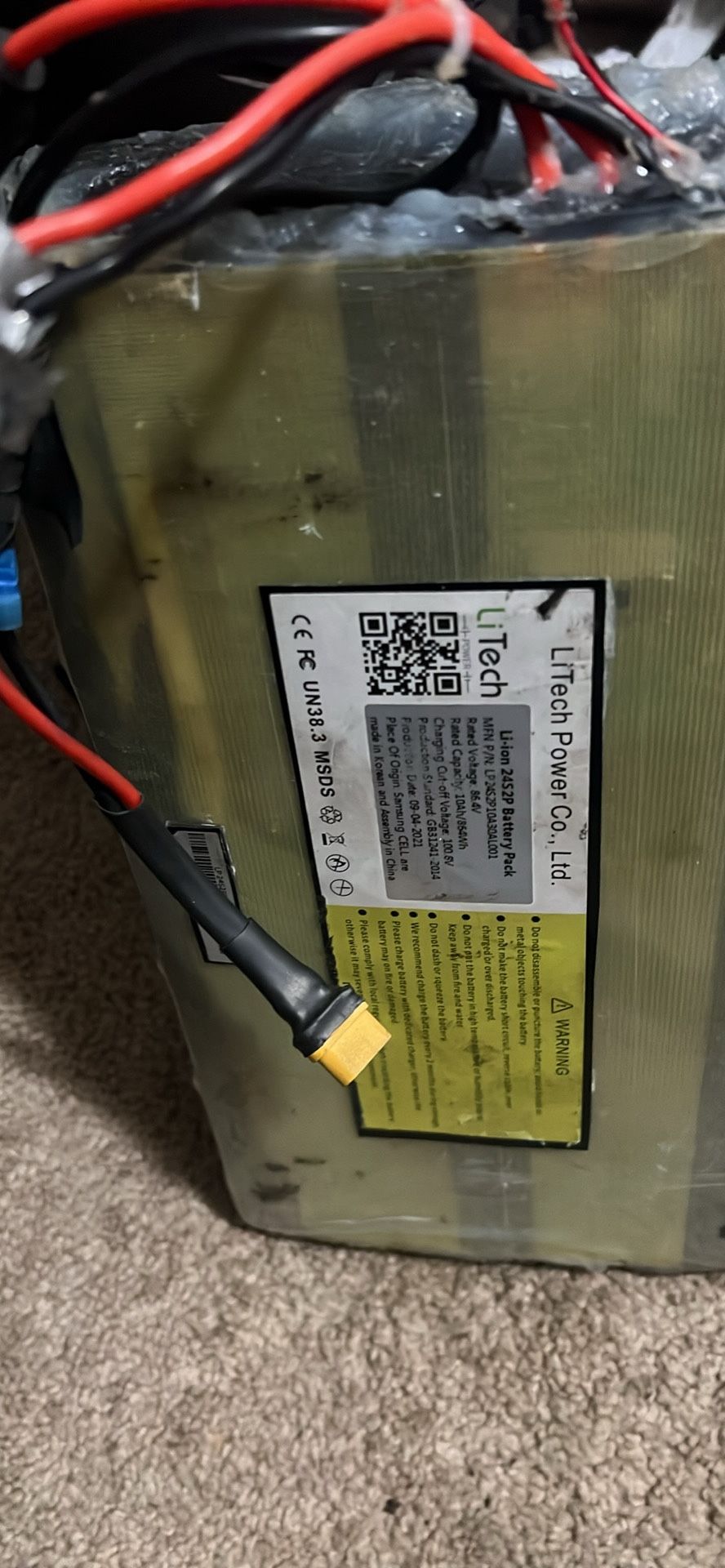 100.8v 10ah Battery