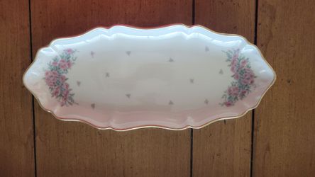 Lenox Petite Rose Tray New Hand Painted 24K Trim
