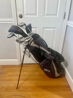 Wilson golf clubs and bag w/ stand