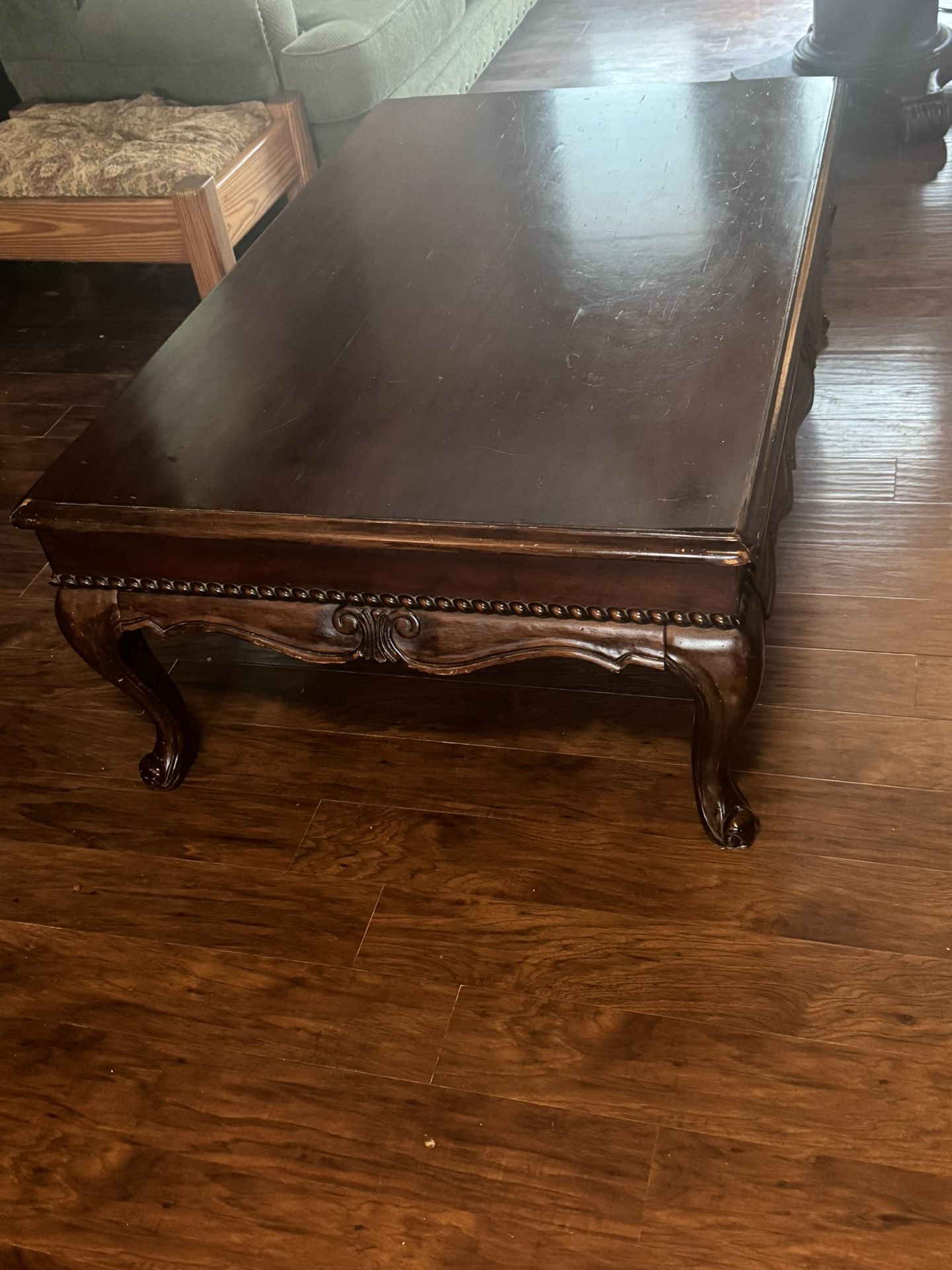 Beautiful Antique Solid Wood Table Set