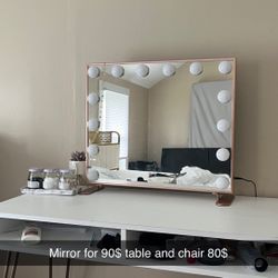Vanity Mirror And Chair