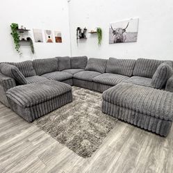 Corudroy Cloud Sectional Couch - Free Delivery 