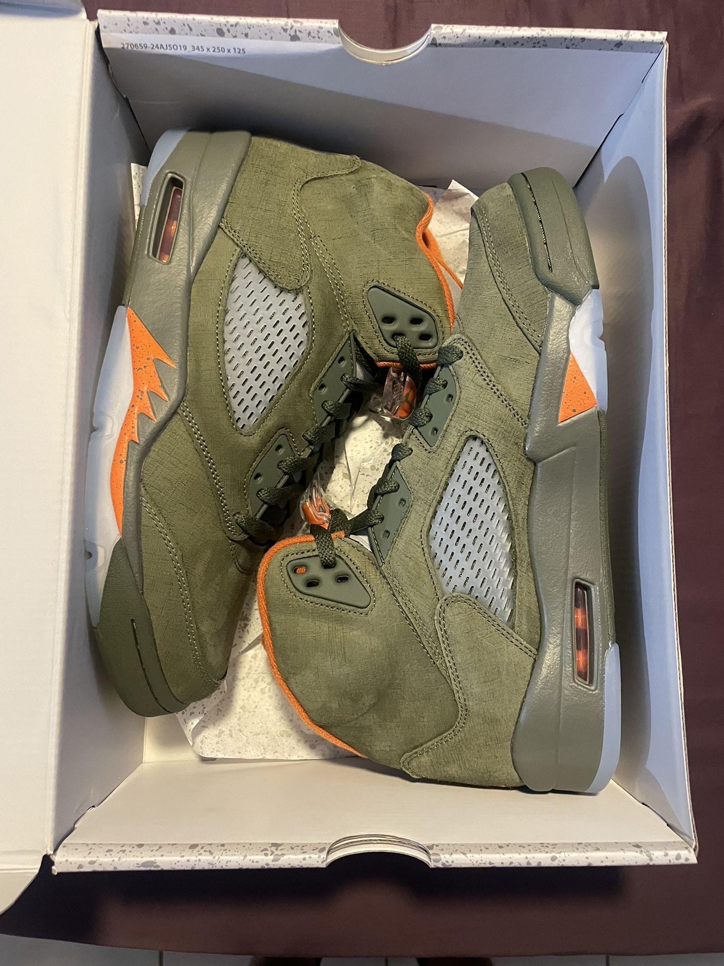 DS Air Jordan 5 Olive Size 10