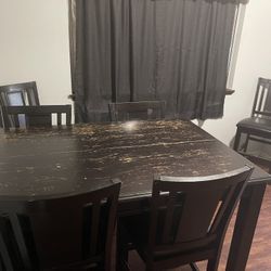 7 Piece Wood Dining Table 
