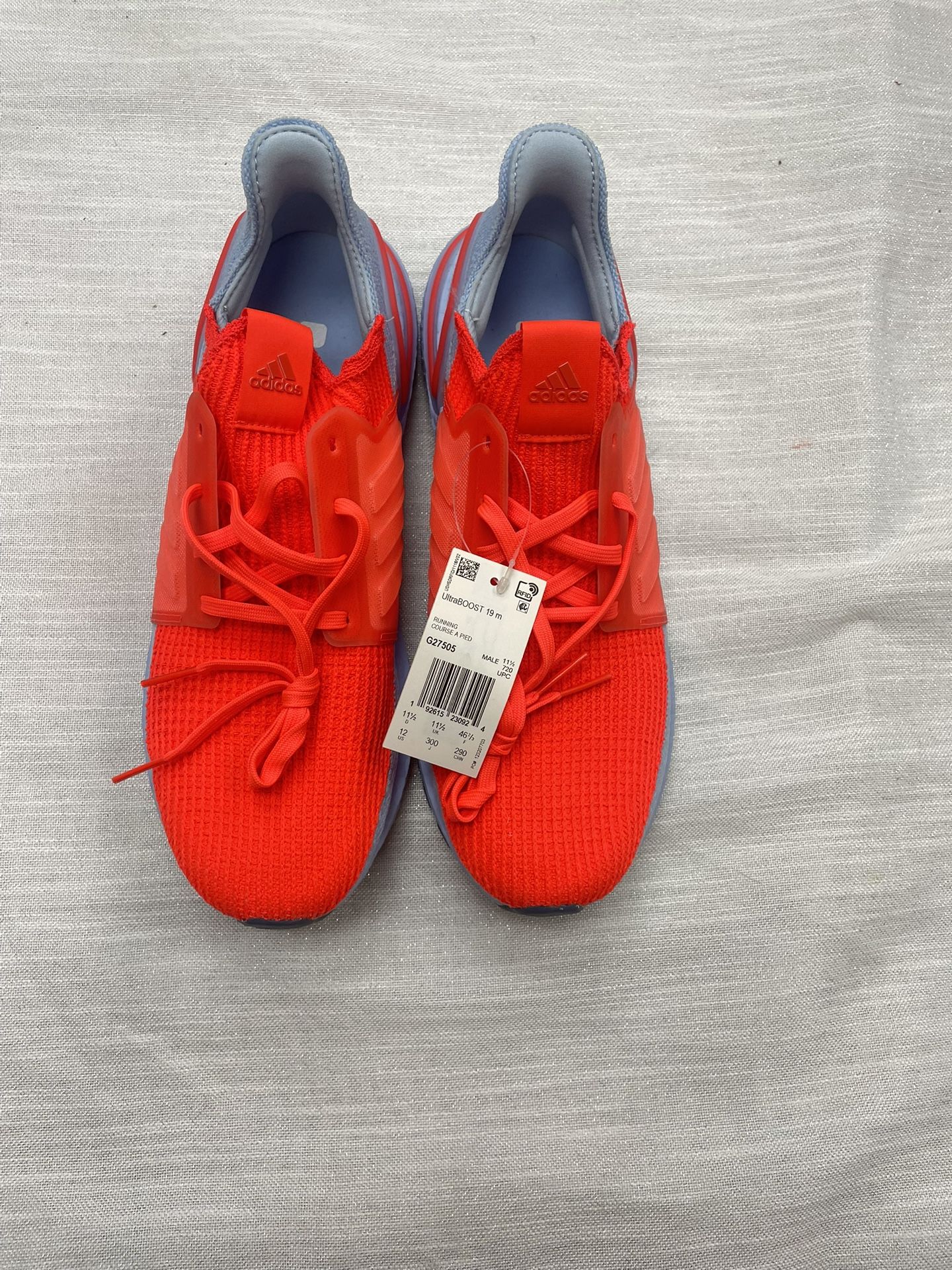 Adidas Ultra Boost 19 Solar Red Glow Blue (New With Tag But Does