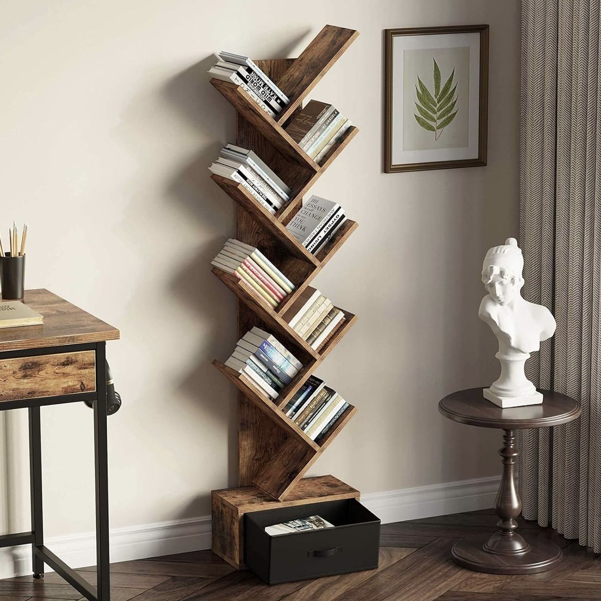 Modern Bookshelf W/ Drawer