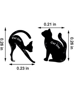 2 Packs (4 Stencils) Cat Eye Cat Eyeliner Stencil 