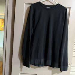 Men’s Express Crew Neck Sweatshirt Black Size Large Tall 
