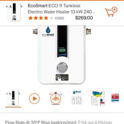 Ecosmart Eco11 Tankless Whole Home Water heater New