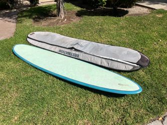 Longboard Surfboard 9ft and travel bag!