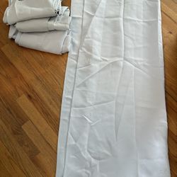 Black out Curtains 63" four panels Light Gray 