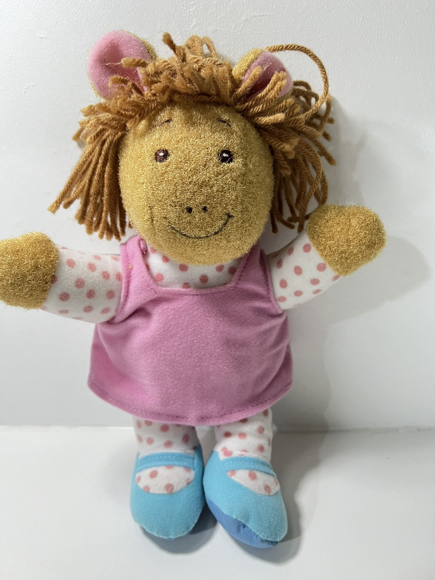 Vintage Playskool ARTHUR D.W. Sister 1996 Talking Plushie 10" Doll~ Works Great!