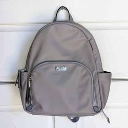 Kate Spade New York DAWN large beige ladies backpack gray day bag with zipper closure