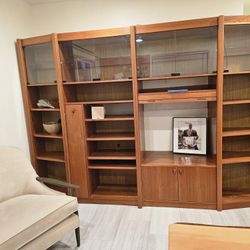 Antique Made In Denmark Teak Veneer Entertainment Center