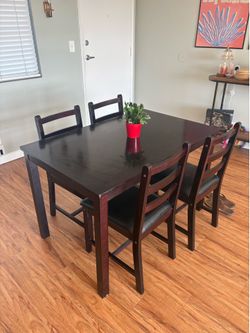 Table and 4 chairs