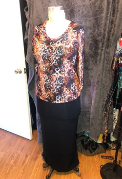 Skirt and blouse size L