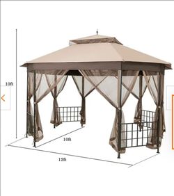 10x12 octagonal gazebo tent brand new still in original packaging $250 firm FIRM