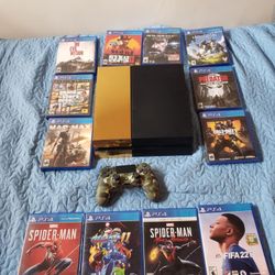 1 Control, all Cables, 0 Games Playstation 4 500GB $150! The 1,000GB $175! Looking to sell all Separately $15! Per Great Game & $10! Regular Game