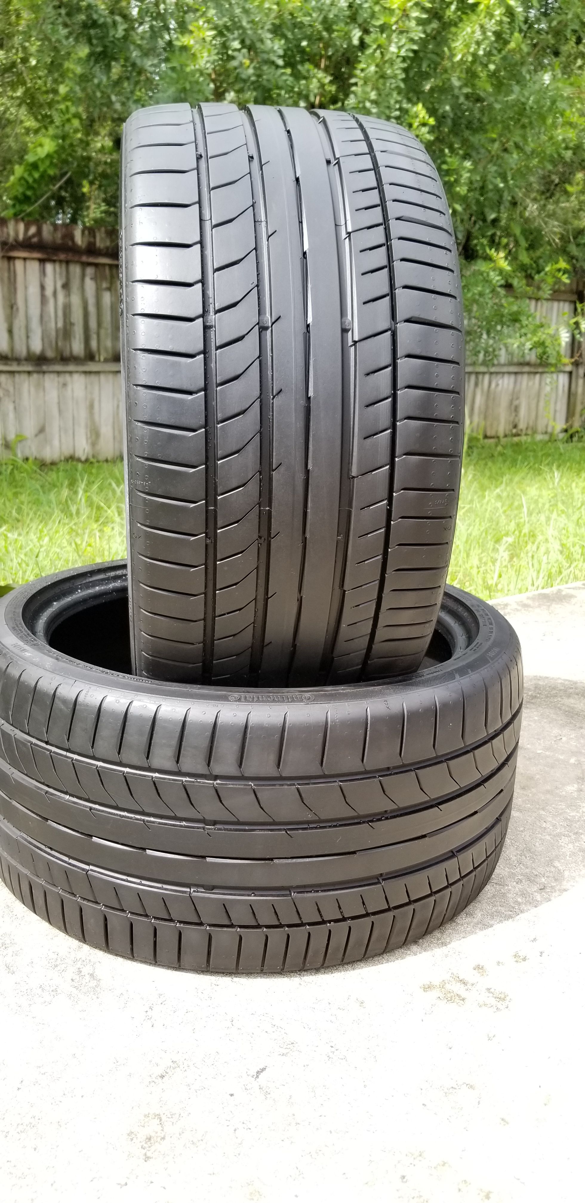 Pair 285/30/19 CONTINENTAL 100% TREAD LOW PROFILE TIRES