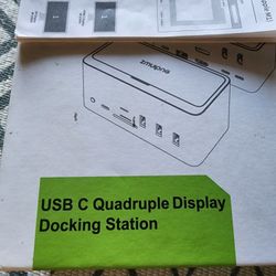 ZMUIPNG USB C Quadruple Display Dock Station