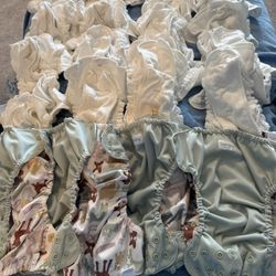 Esembly Cloth Diaper Size 1 -24 Inners 8 Outers Sea Glass Color