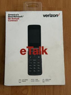e Talk Verizon 4G Flip prepaid Phone