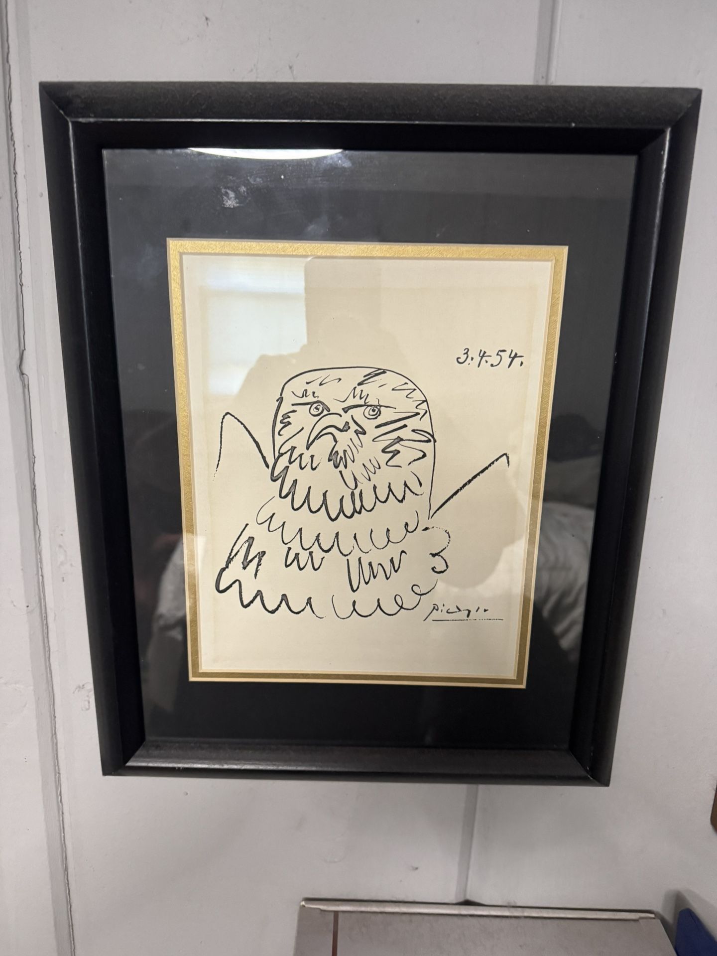 Pablo Picasso Art Drawing Vintage Handmade Painting Print