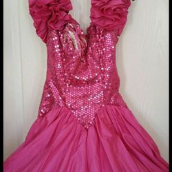 Prom Dress- Long, Can Be Cut Off Short -size 8