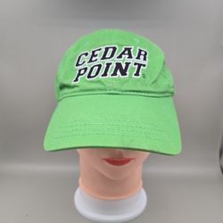 Cedar Point Amusement Park Ohio Green Adjustable Hat