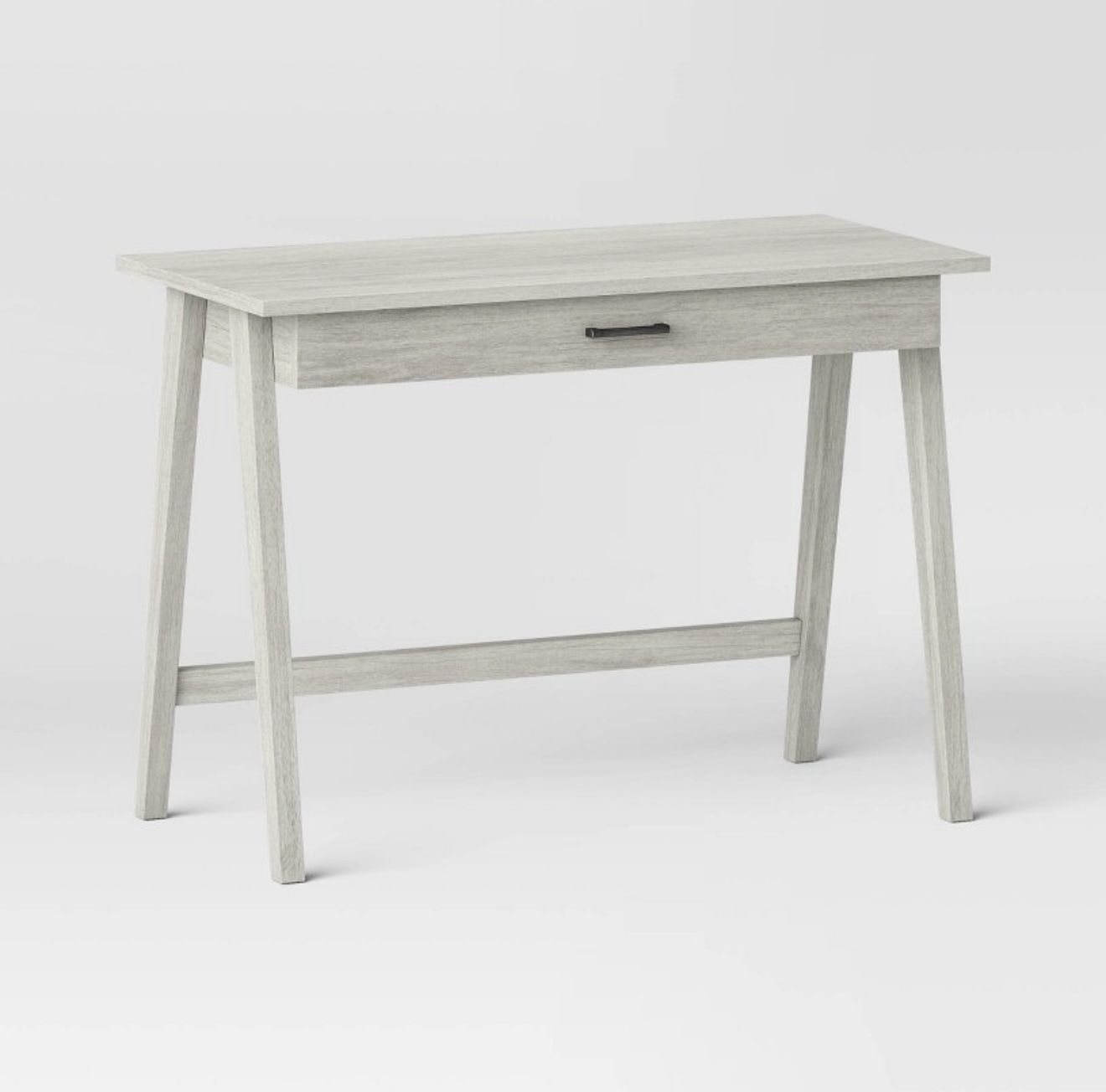 Paulo Wood Writing Desk with Drawer Weathered White - Threshold
