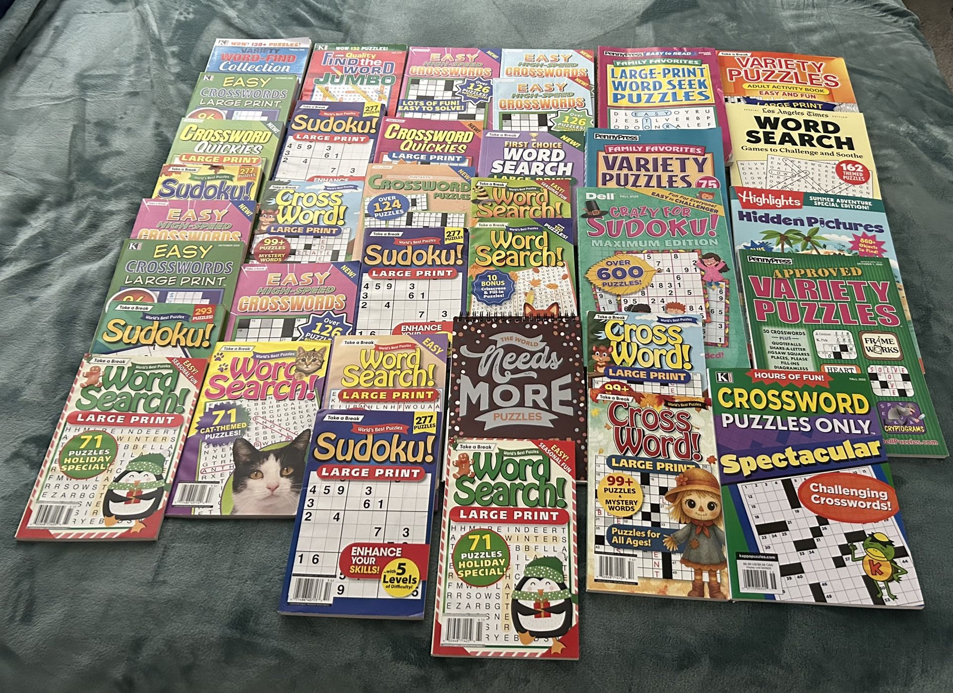 *Sale* -Large lot of crossword & word search books- Brand New- Low Price. Only $20 for the lot