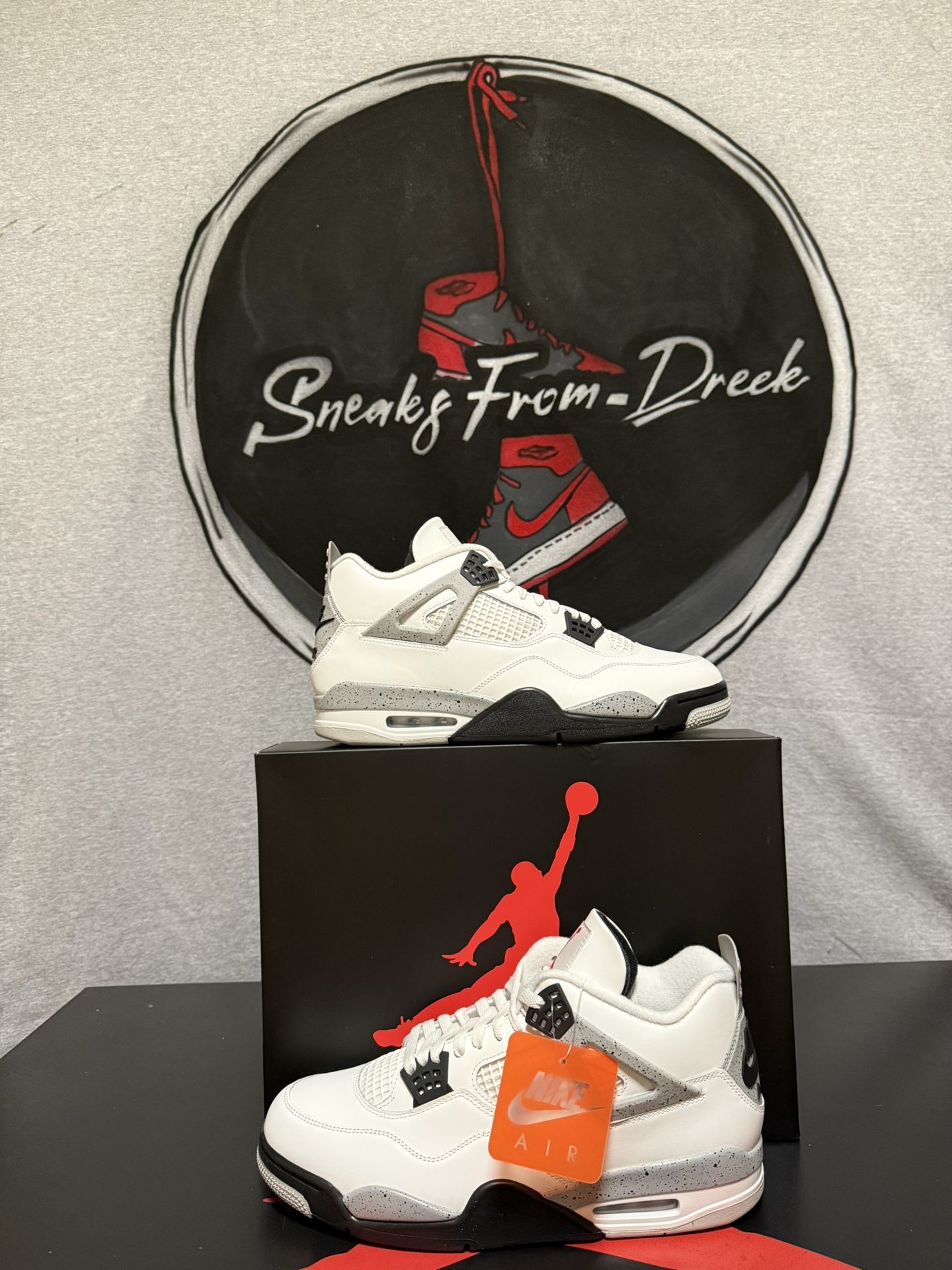 Nike Air Jordan 4 White Cement 2025 Men Sz 13