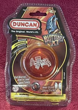 2013 DUNCAN Butterfly XT Yo-Yo Ball Bearing Axle Stunts Tricks Red/Orange NEW SEALED!